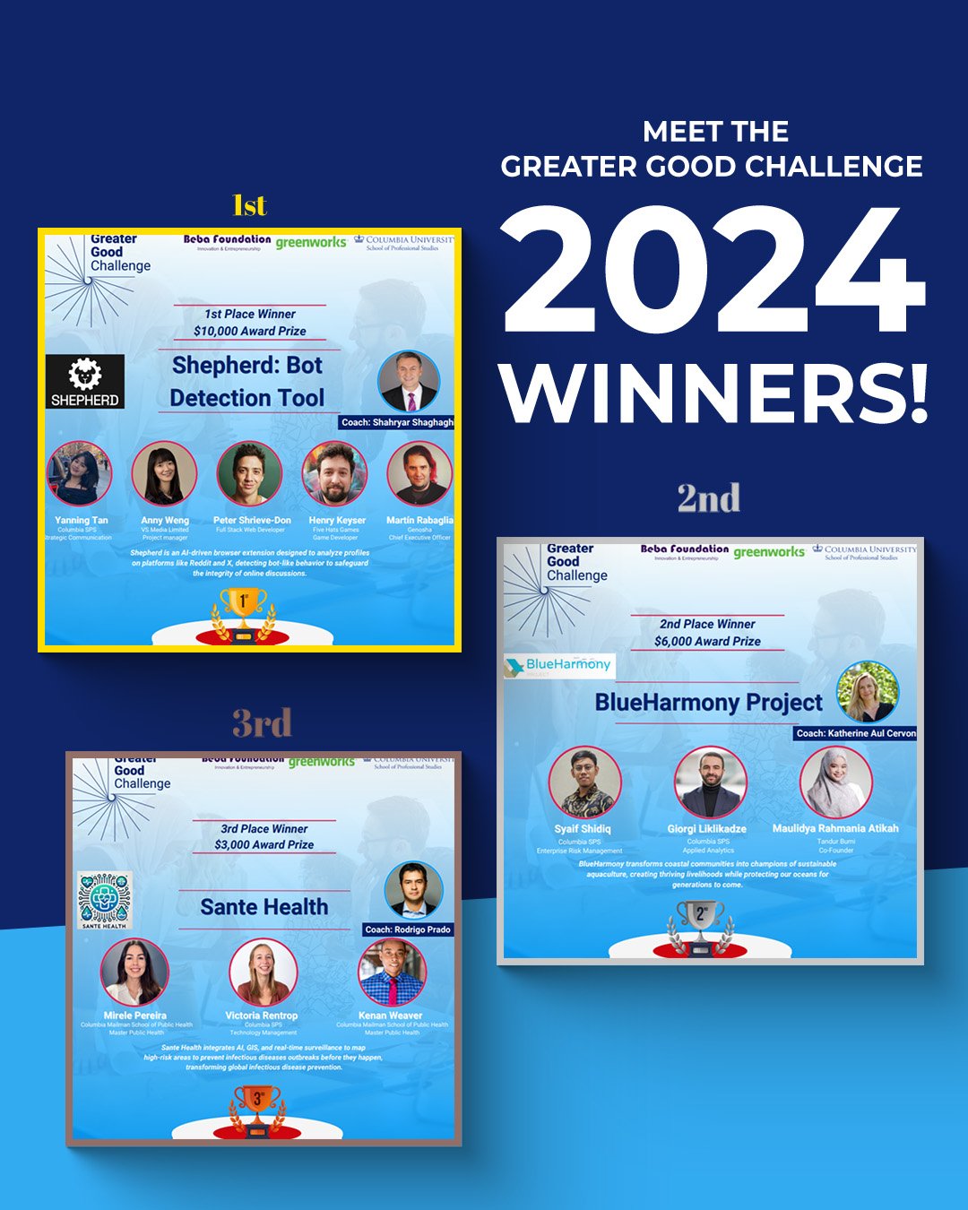 MEET THE GREATER GOOD CHALLENGE 2024 WINNERS!